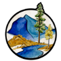 Ruby M. Sisson Memorial Library mountain logo